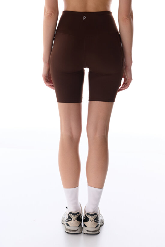 Kahverengi Merrow Cep Detaylı Biker Tayt - 6