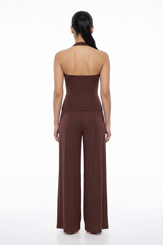 Kahverengi Halter Üst - 2