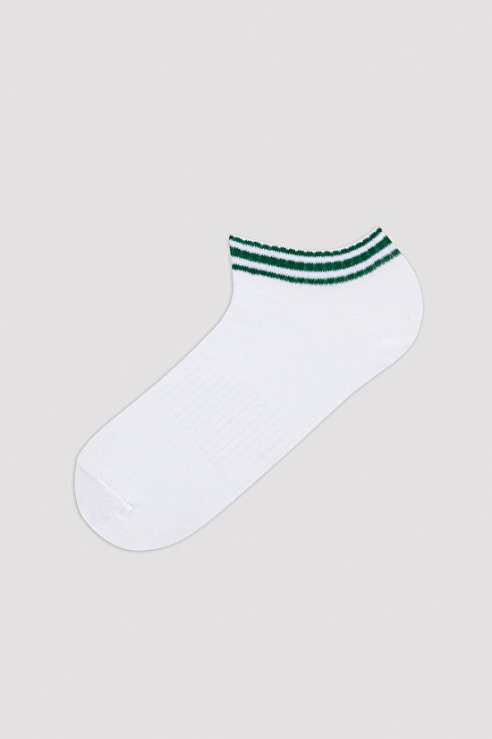 Men Striped White Liner Socks - 2