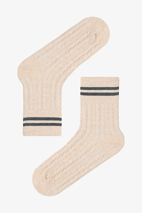 2 Pairs of Cotton Self-Patterned Socket Socks - 3