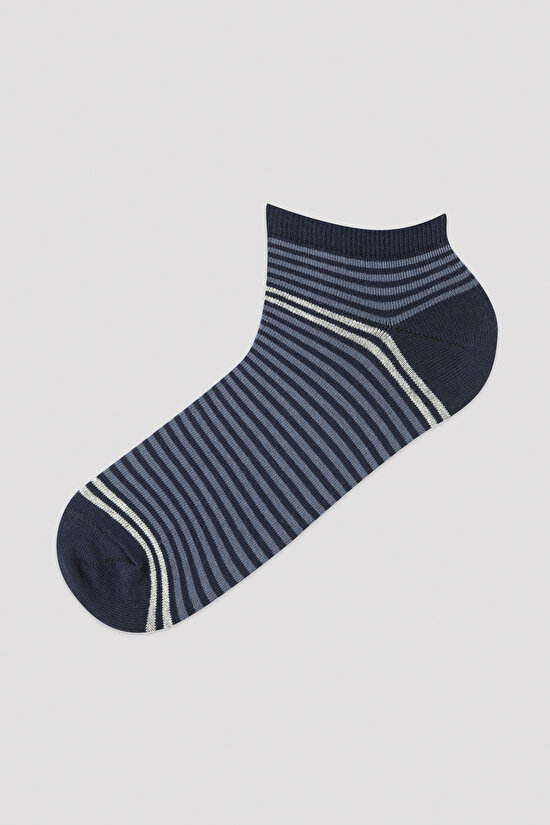 Erkek Basic Stripe 3lü Patik Çorap - 2