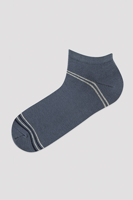 Erkek Basic Stripe 3lü Patik Çorap - 4