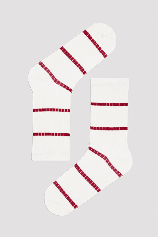 Basic Line Beyaz 5li Soket Çorap - 2