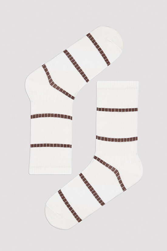 Basic Line Beyaz 5li Soket Çorap - 6