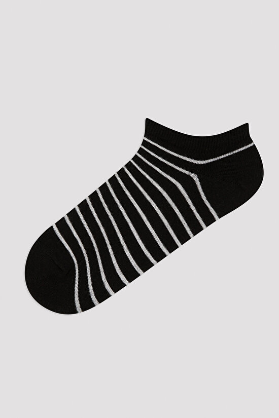 Çizgili 4lü Patik Çorap - 4