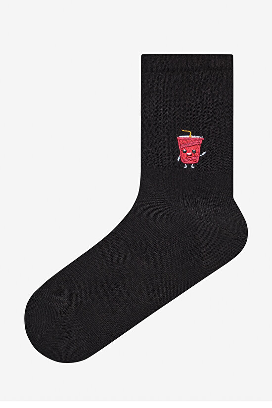 Cola Siyah Tennis Soket Çorap - 3