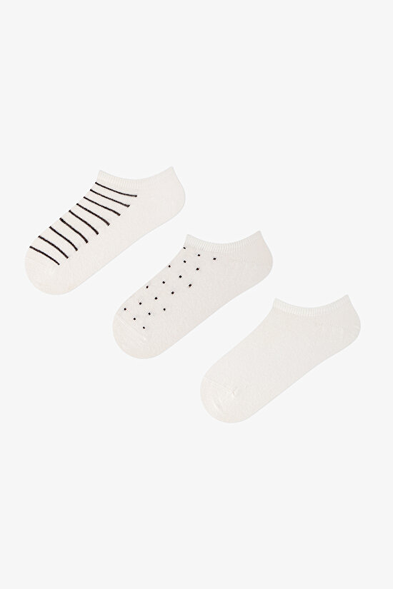 Dotty Line 3-Pack Sneaker Socks - 1