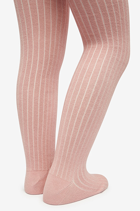 Pretty Rib Pembe 2li Külotlu Çorap - 7