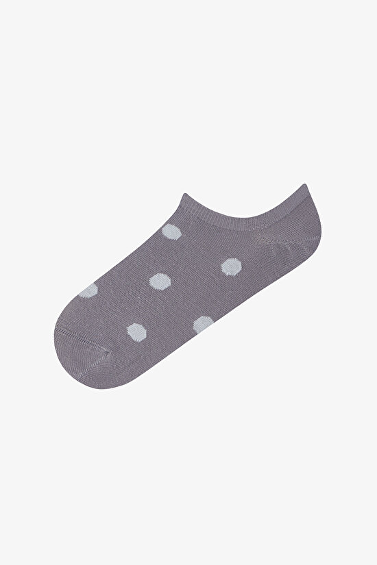 5 Pairs Seamless Toe Cotton Colorful Polka Dot Patterned Sneaker Socks - 2