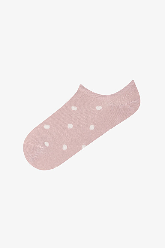 5 Pairs Seamless Toe Cotton Colorful Polka Dot Patterned Sneaker Socks - 3