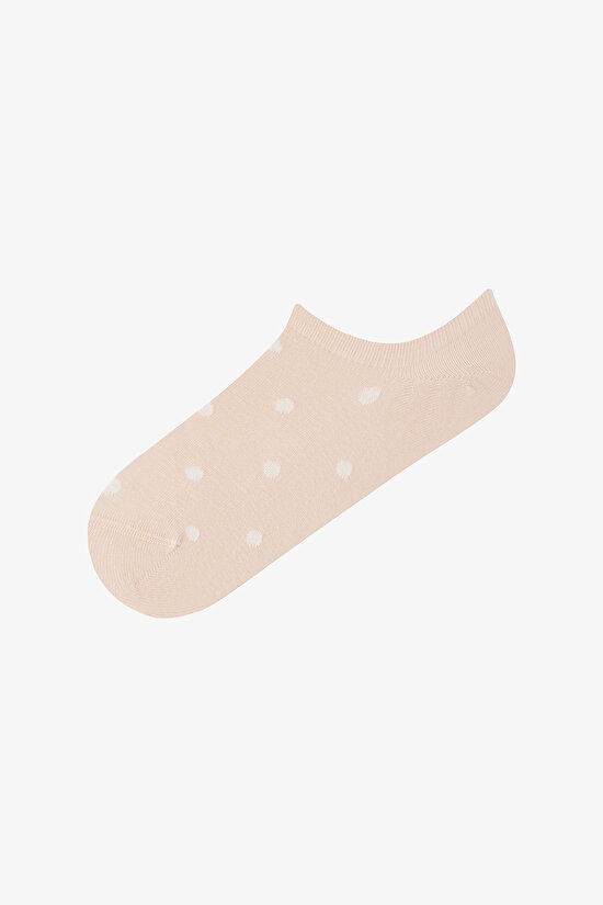 5 Pairs Seamless Toe Cotton Colorful Polka Dot Patterned Sneaker Socks - 4