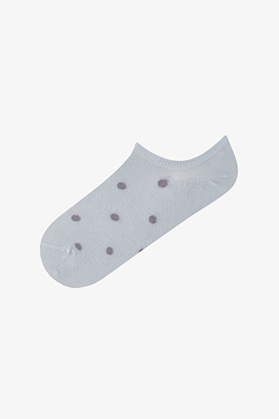 5 Pairs Seamless Toe Cotton Colorful Polka Dot Patterned Sneaker Socks - 5