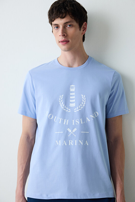 Blue Anchor Şortlu Çok Renkli Pijama Takımı - 5