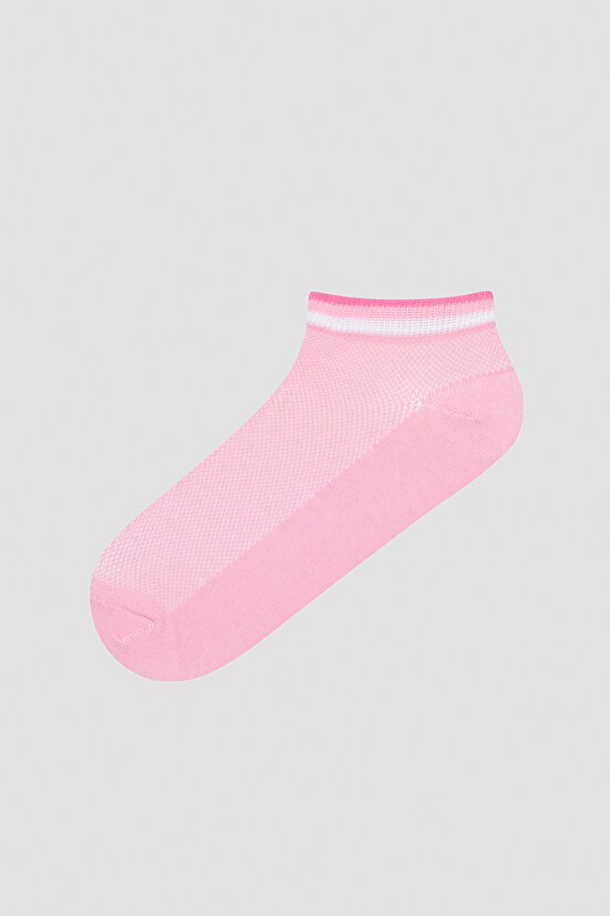 Soft Color Çizgili Mint 3lü Patik Çorap - 4