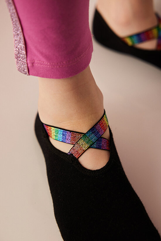 Girls Rainbow Cloud Babet Çorabı - 1