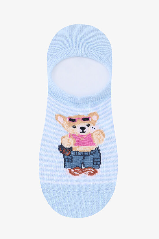 3 Çift Pamuklu Teddy Bear Ayı Sneaker Çorap - 3