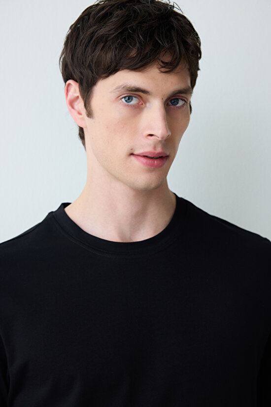 Erkek Timeless Siyah Pijama Üstü - 5