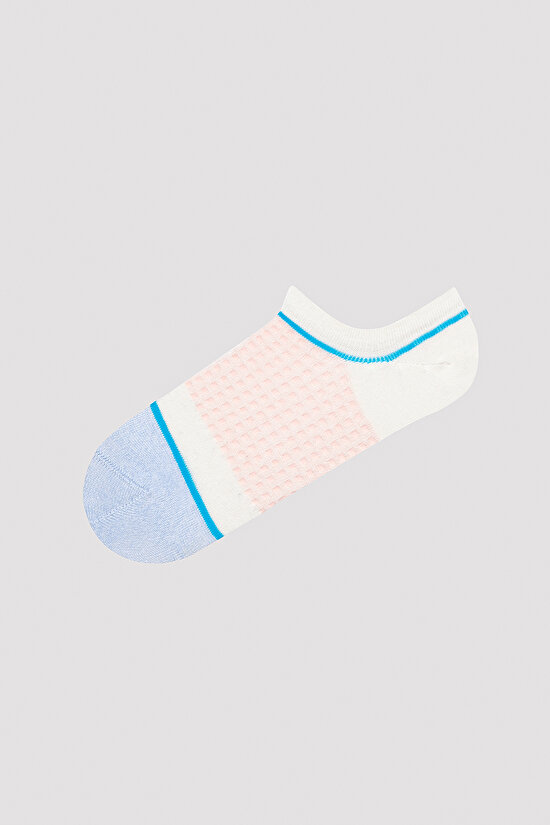 Geometric Design 3lü Sneaker Çorap - 2