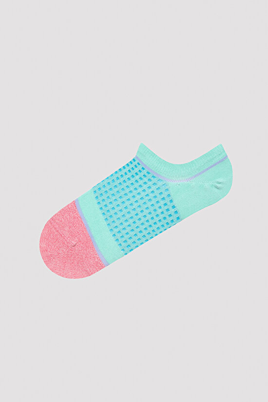 Geometric Design 3lü Sneaker Çorap - 3