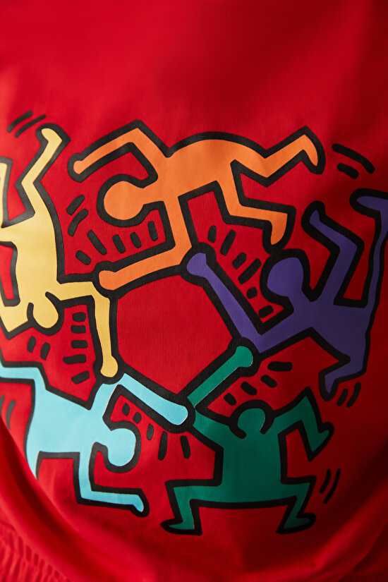 Active Crop Sweatshirt -Keith Haring Koleksiyonu - 7