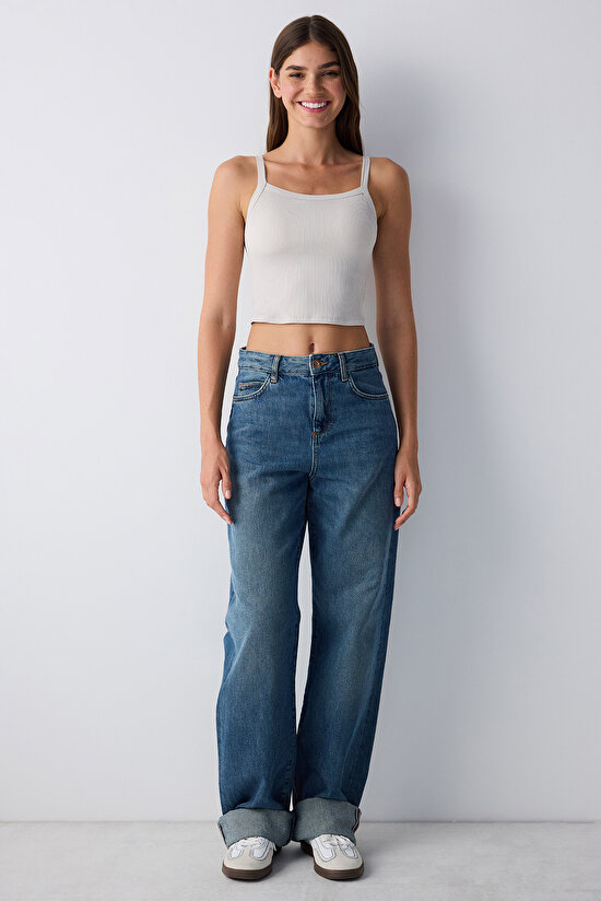 Bej CUPsecret Kendinden Pedli Crop Cup Top - 3