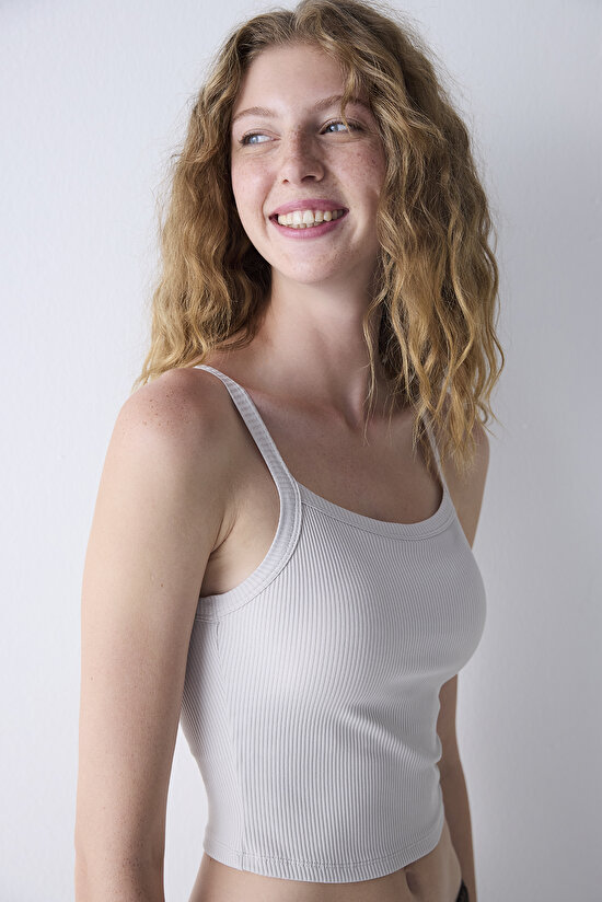 Bej CUPsecret Kendinden Pedli Crop Cup Top - 4