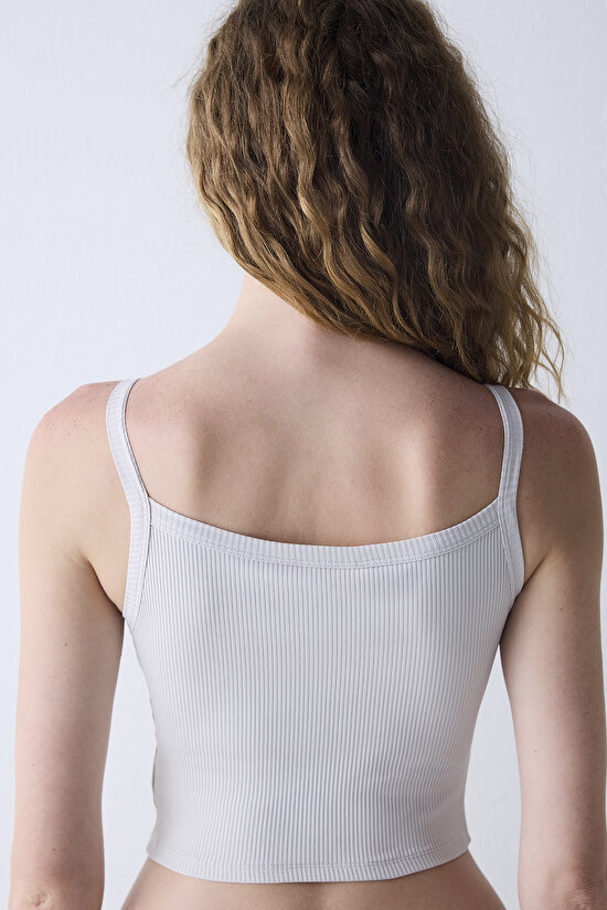 Bej CUPsecret Kendinden Pedli Crop Cup Top - 7