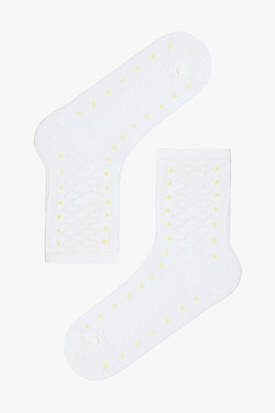 Colorful Girls Polka Dot Cotton 4-Pack Socket Socks - 5