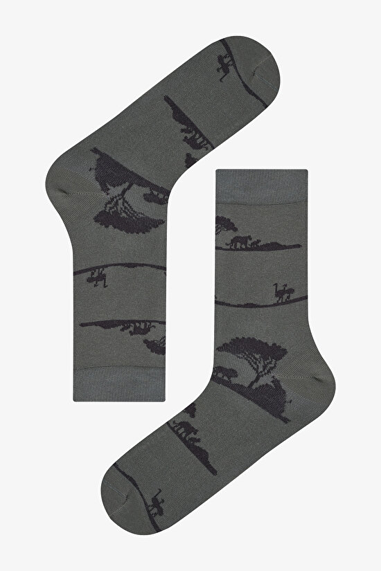 Erkek Safari 2li Çok Renkli Soket Ççorap Erkek Safari 2li Çok Renkli Soket Ççorap - 3