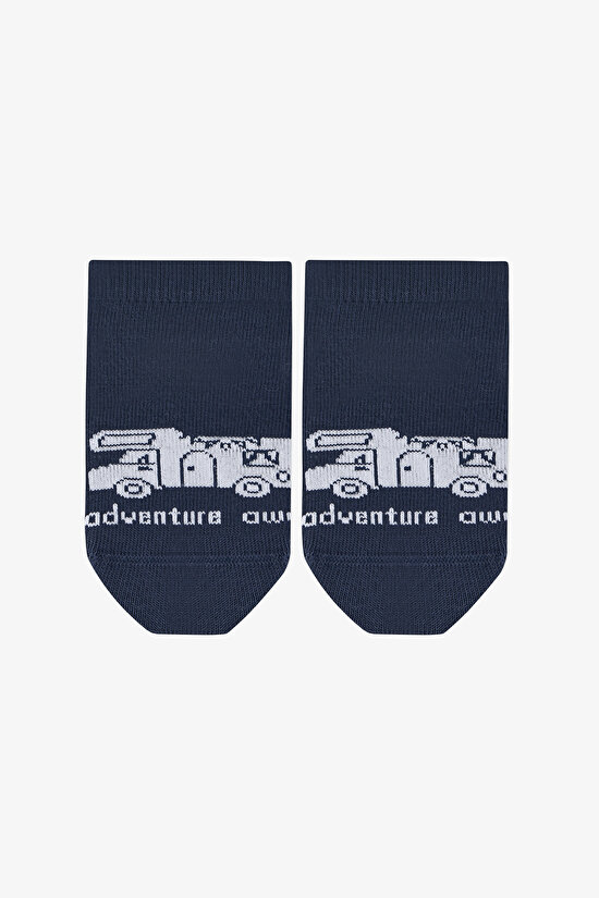 Mavi Erkek Çocuk Adventure Awaits 4'lü Patik Çorap - 5