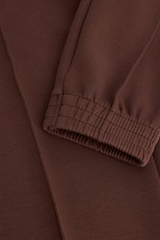 Kahverengi Silky Feel Active Jogger Pantolon - 2