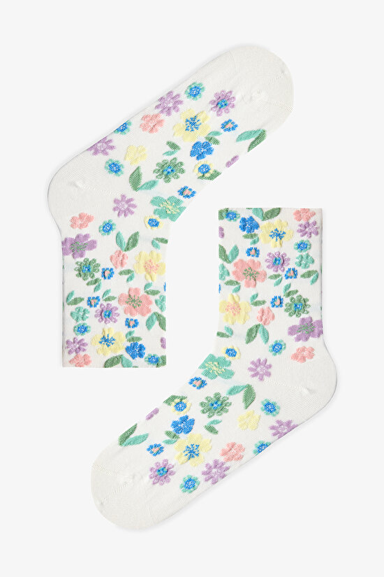 Velvet Flora 2'li Soket Çorap - 2
