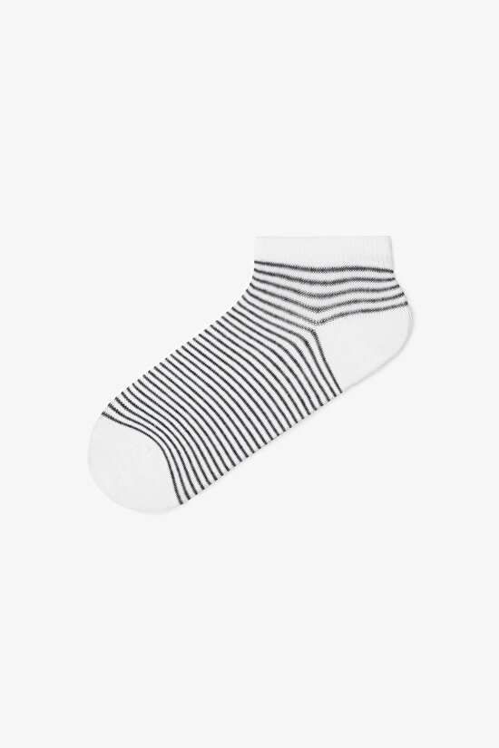 5 Pairs of Cotton Heart Patterned Liner Socks - 3