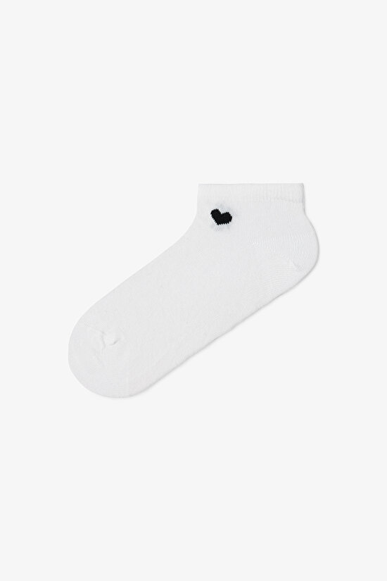 5 Pairs of Cotton Heart Patterned Liner Socks - 4