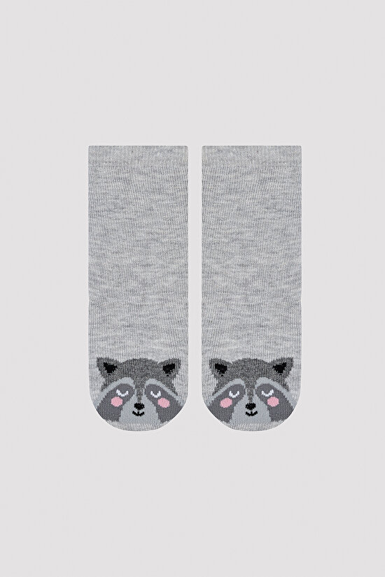 Girls Raccoon and Fox 4in1 Socks - 4