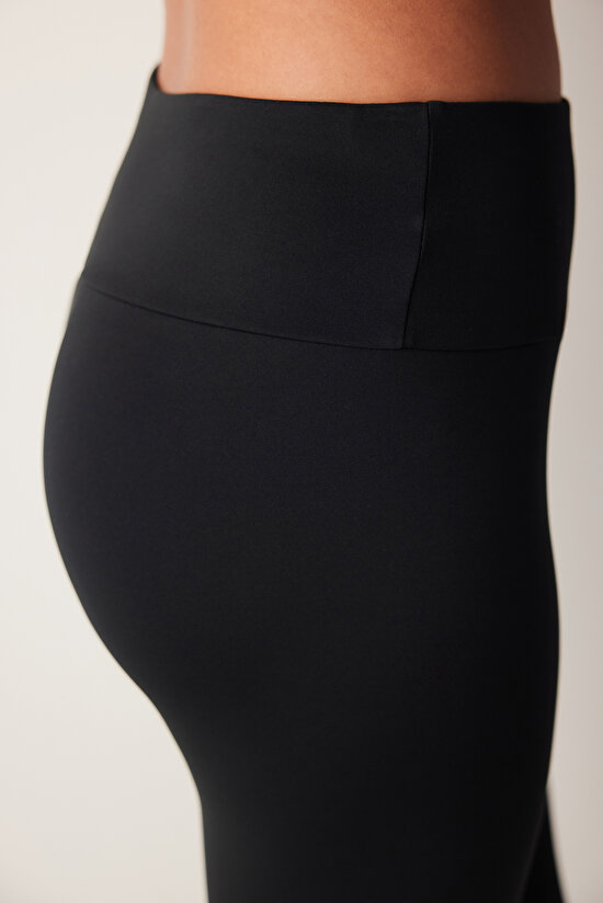 Siyah Yüksek Bel  Bilek Boy Comfy Tayt - 3