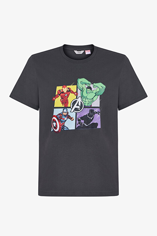 Erkek Renkli Lic-Avengers Şortlu Pijama Takımı - 2