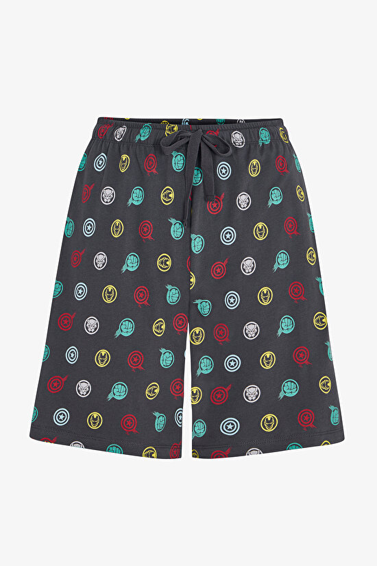 Erkek Renkli Lic-Avengers Şortlu Pijama Takımı - 3