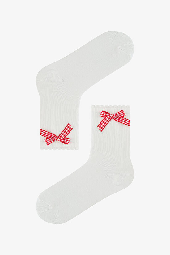 Kız Çocuk Red Frilly 2li Soket Çorap - 3