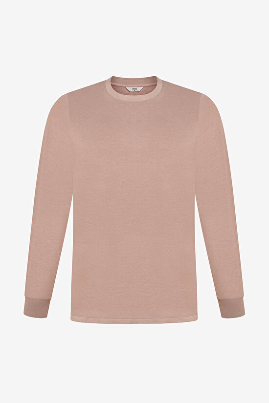 Basic Bej Jogger Pantolon Pijama Takımı - 9