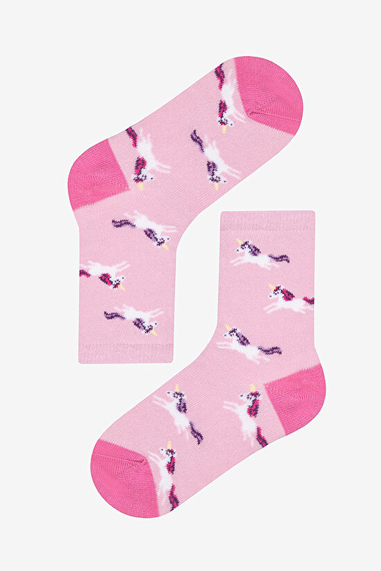 Girls Lovely Unicorn 4in1 Socket Socks - 3