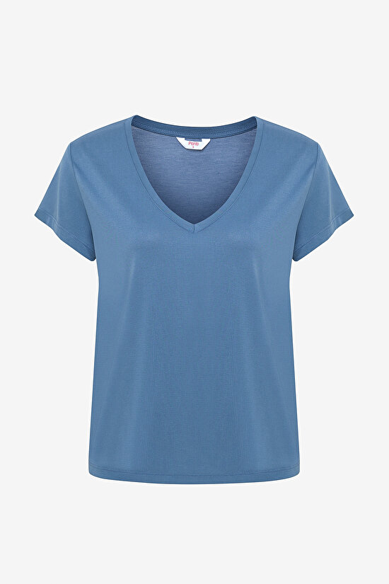 V Neck Modal T-Shirt - 9