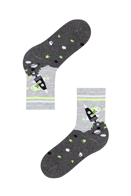 Erkek Çocuk Space 3Lü Soket Çorap - 3