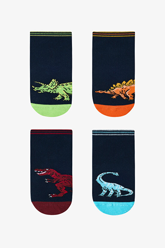 Erkek Çocuk Dinosaur Era 4lü Soket Çorap - 1