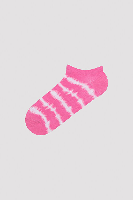 Tie Dye Çok Renkli 3lü Patik Çorap - 3
