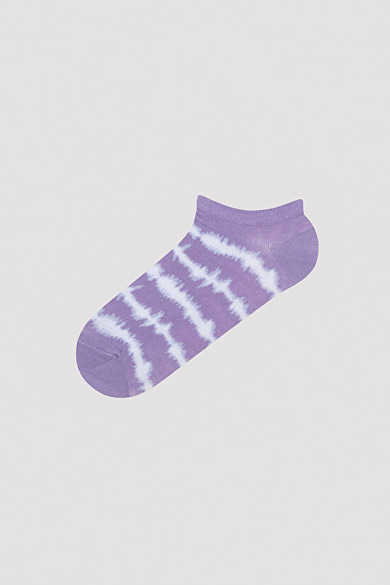 Tie Dye Çok Renkli 3lü Patik Çorap - 4