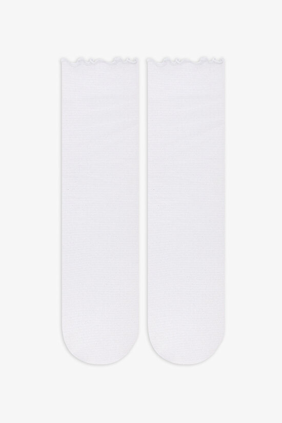 Parlak Fırfırlı Tül Soket Çorap - 2