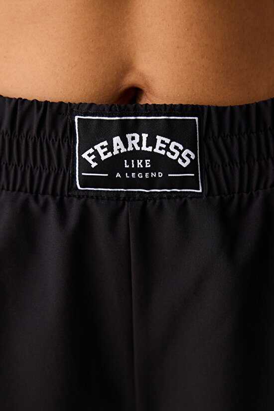 Fearless Black Sports Shorts - Seren Ay Çetin Collection - 5
