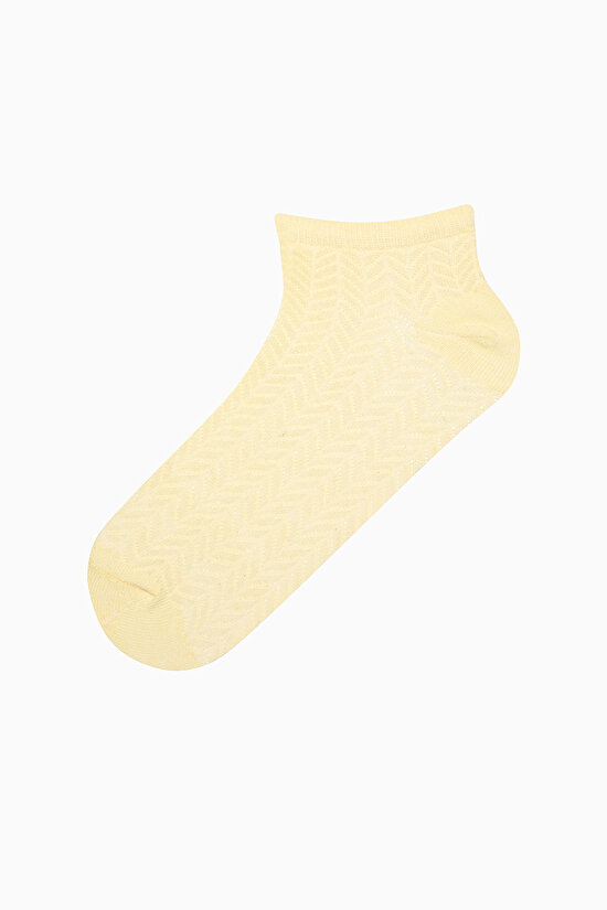 Green Zigzag Jacquard 5in1 Liner Socks - 3