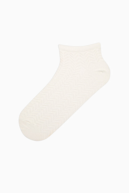 Green Zigzag Jacquard 5in1 Liner Socks - 4